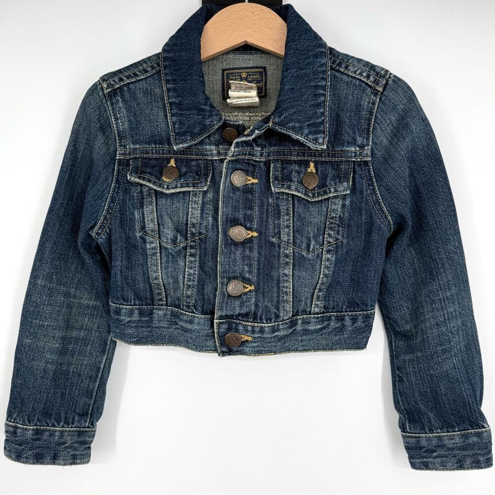 Ralph Lauren Polo‎ Goods Girl's Denim Crop Jacket 4/4T